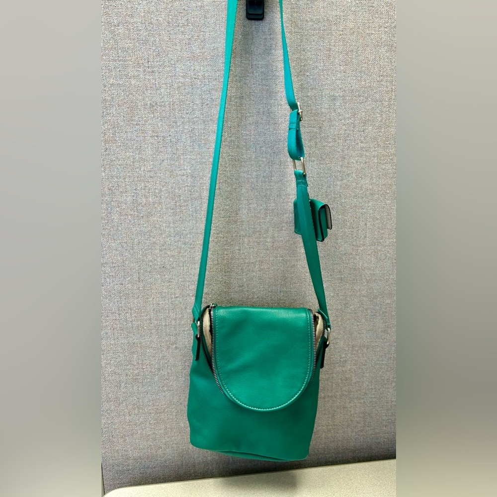 K.Carroll Crossbody Emerald Green Bag with Gold Accents / New Never used